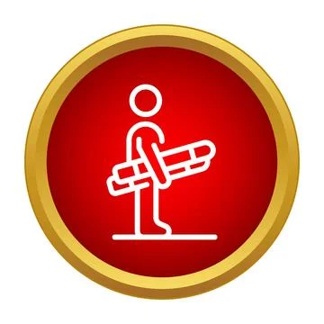 Architect or engineer carrying rolled blueprints icon Stock Illustration