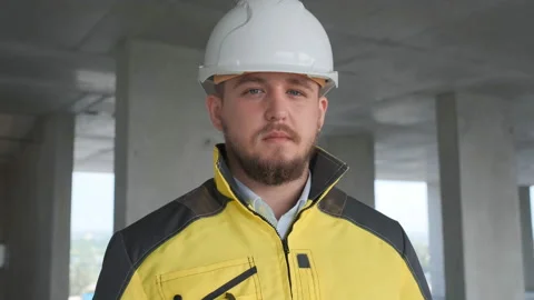 Architect or engineer working, browsing building project indoor of construction Stock Footage 114540305