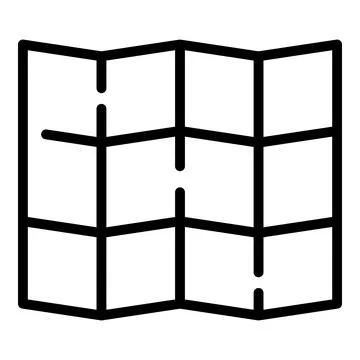 Architect paper plan icon, outline style Illustrazione stock