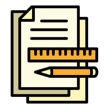 Architect papers icon, outline style Stock Illustration