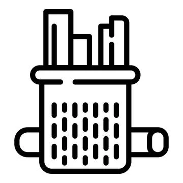 Architect pencils icon, outline style Stock Illustration