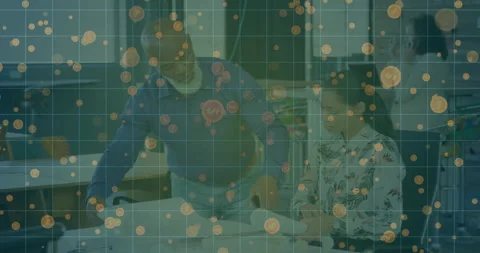 Architect picking up pen causing motion lines tracing plan and drafter Video stock 310643467