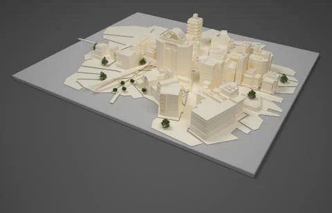 Architect plan model Stock Illustration