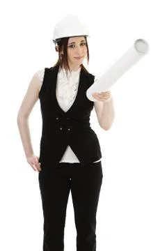 Architect with a plan Stock-Fotos