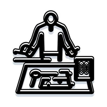 Architect planning building project using digital tools Stock Illustration