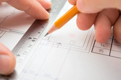 Architect in process Stock Photos