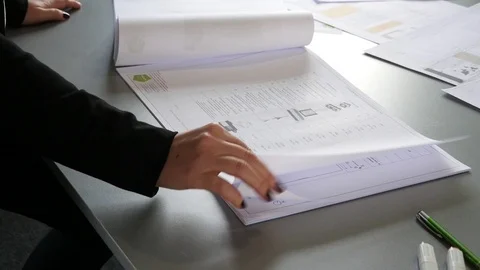 The architect shows the plan Stock Footage 101427360