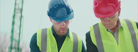An Architect with a Site Contractor Video stock 150860682
