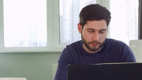 Architect takes a break at work Stock Footage 73911842