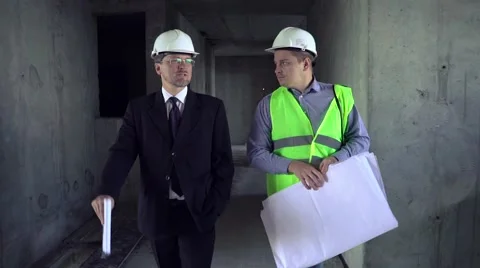 Architect talking to foreman Stock Footage 65160598