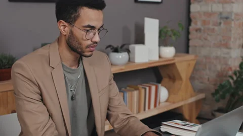 Architect Using Portable Computer Video stock 203883614