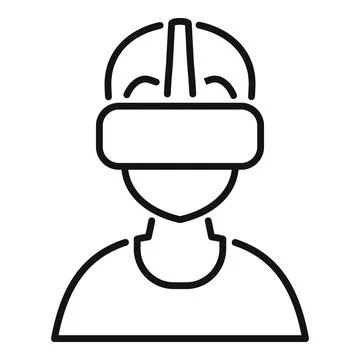 Architect wearing virtual reality headset exploring 3d model Ilustración de archivo