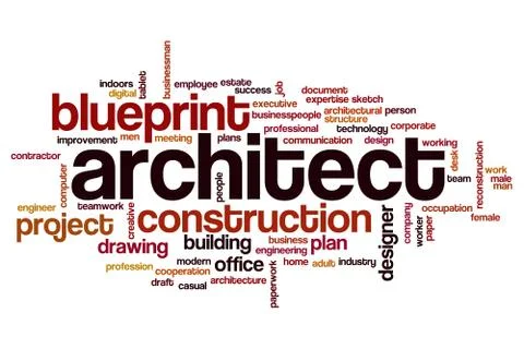 Architect word cloud concept Stock Illustration