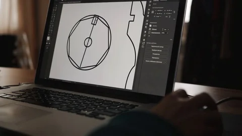 Architect at work with a cad software with a laptop computer Vídeo Stock 98818891