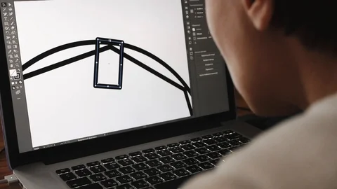 Architect at work with a cad software with a laptop computer Video stock 98819125