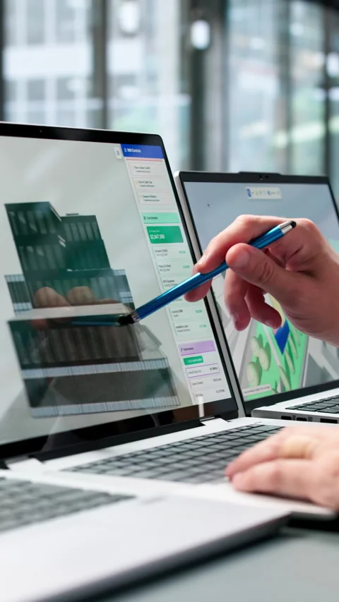 Architect Working On 3D BIM Model Stock Footage 347897830