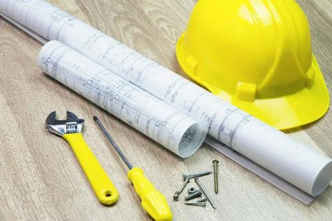 Architect working concept Stock Photos