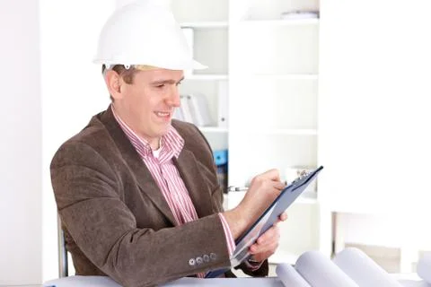 Architect working with documents Stock Photos