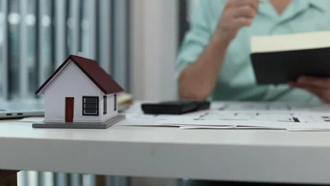An architect is working in his office Stock Footage 342243221