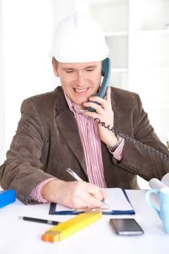 Architect working in office Stock Photos