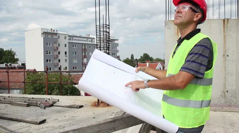 Architect Working Outdoors Stock Footage 31823629