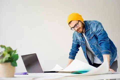 Architect working on a project Stock Photos