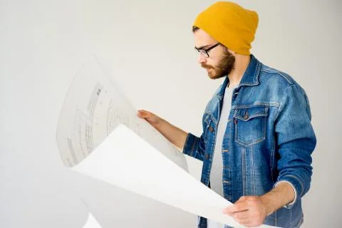 Architect working on a project Stock Photos