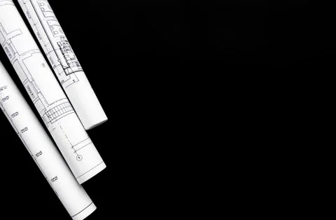Architect workplace top view Foto stock