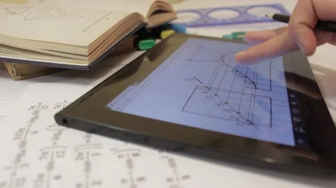 Architect Works In The Office. Vídeo Stock 49992095