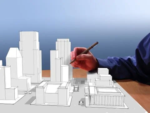 Architect's dream Stock Illustration