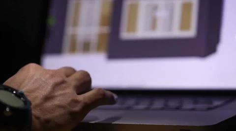 Architects hand on computer Stock Footage 59594429