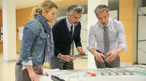 Architects meeting for construction project process Stock-Footage 49043868