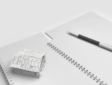 Architects office concept Stockillustratie