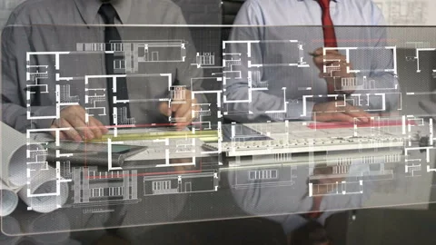  Architects In Office Stock Footage 209897662