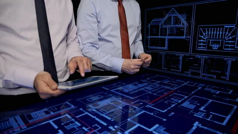 Architects In Office working Video stock 194797880