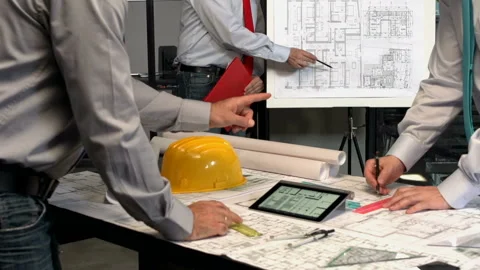 Architects planning new project  Stock-Footage 209898600