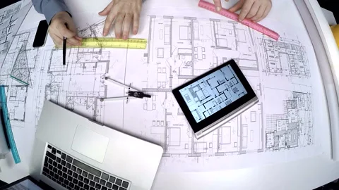 Architects planning next project  Stock-Footage 209900543