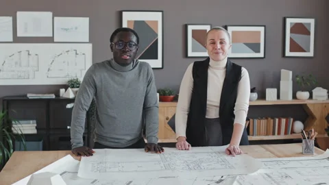 Architects Posing Stock Footage 203882757