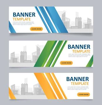 Architects professional association web banner design template Stock Illustration