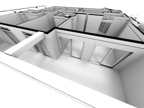 Architects project close-up Stock Illustration