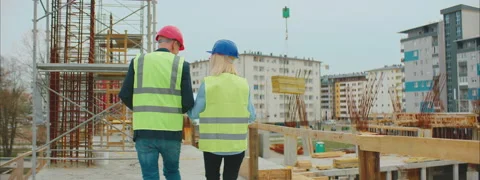 Architects on the site 스톡 동영상 150853019