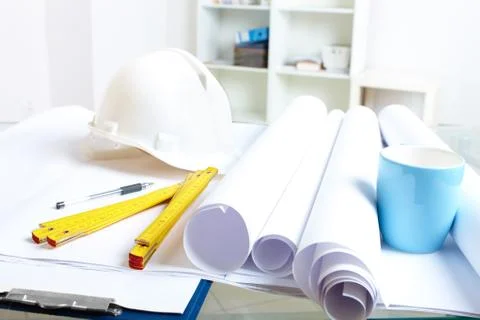Architect's stuff Stock Photos