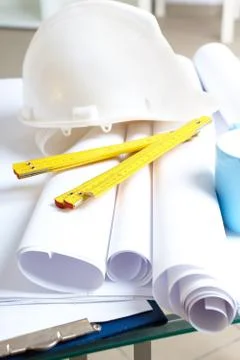 Architect's stuff Stock Photos