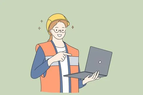 Architects using wireless technology concept Stock Illustration