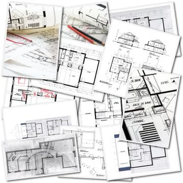 Architects work Stock Illustration
