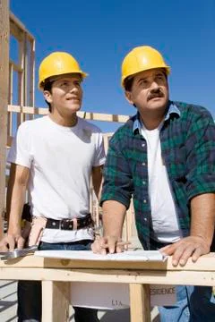 Architects Working At A Construction Site Stock Photos