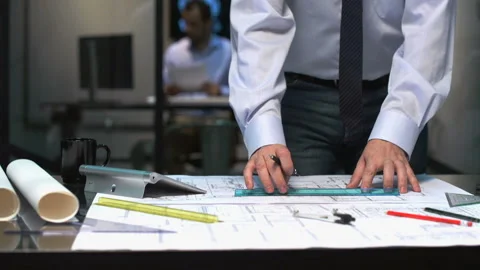 Architects working in office  Stock Footage 210548152
