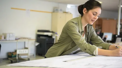 Architects working on project in office Stock-Footage 59784290