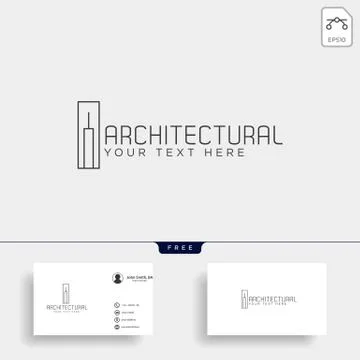 Architectur construction logo template vector icon elements Stock Illustration
