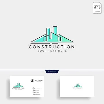 Architectur construction logo template vector icon elements Illustrazione stock